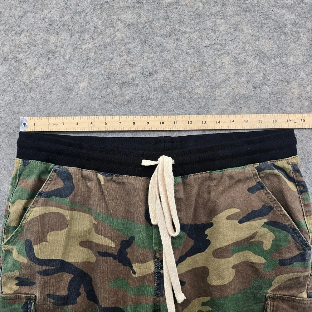 MNML Camo Cargo Pants Mens 2XL Green Good Ankle Zip Slim Tapered Streetwear
